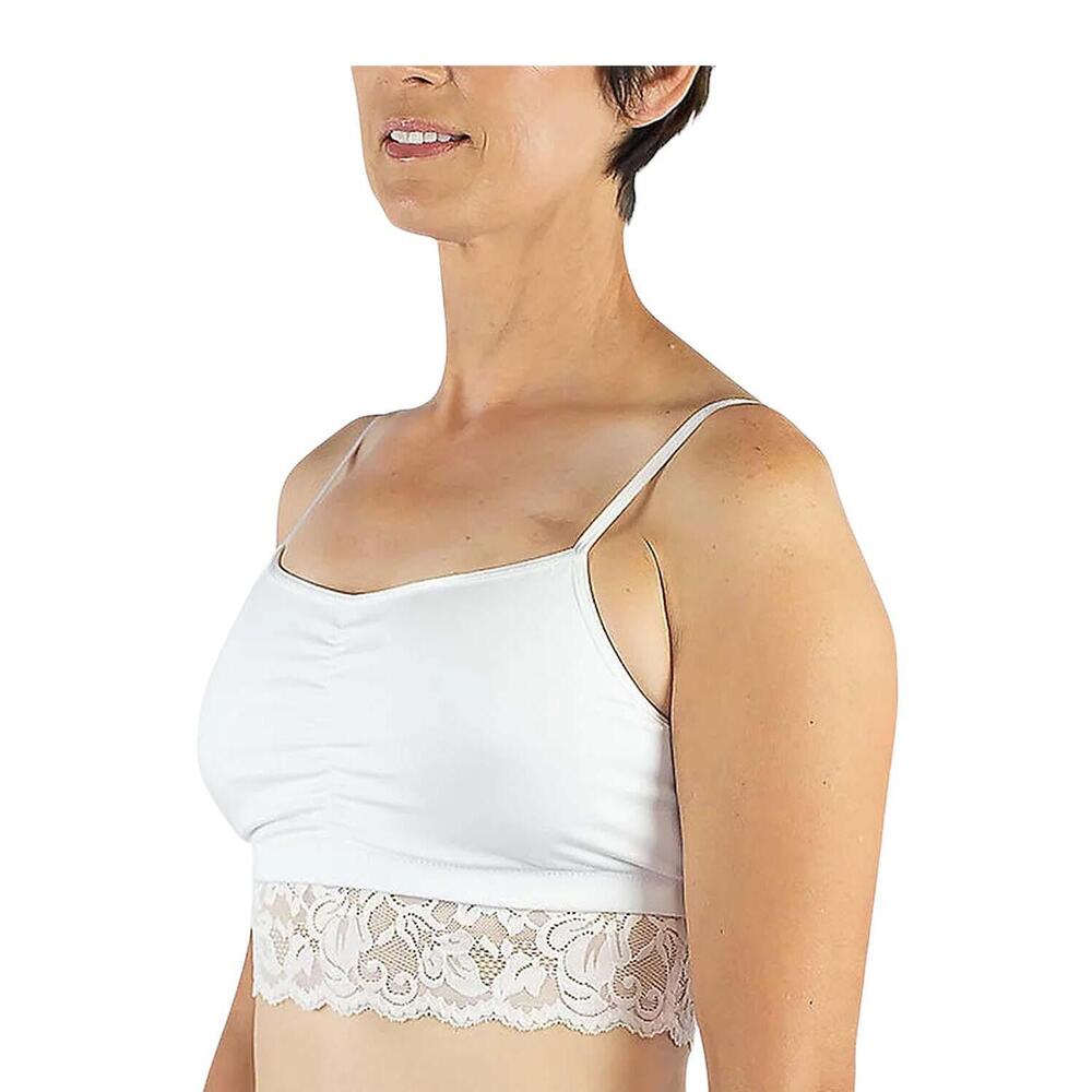 Everviolet Astrid Jersey Bralette with Lace White -